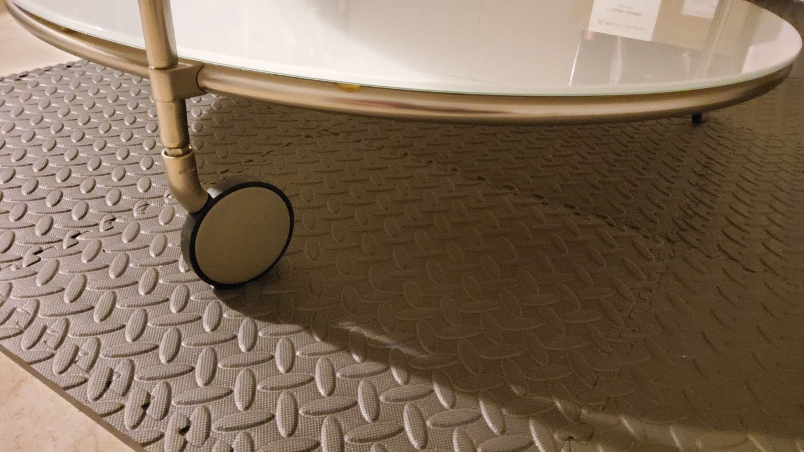 salontafel  wit en grijs, Huis en Inrichting, Tafels | Salontafels, Ophalen, Rond, Minder dan 50 cm, 50 tot 100 cm