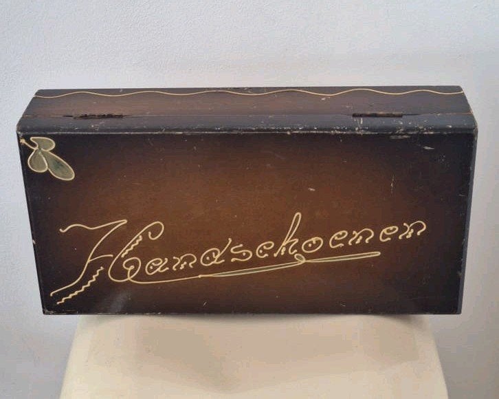 Houten kistje handschoenen brocante, Ophalen of Verzenden