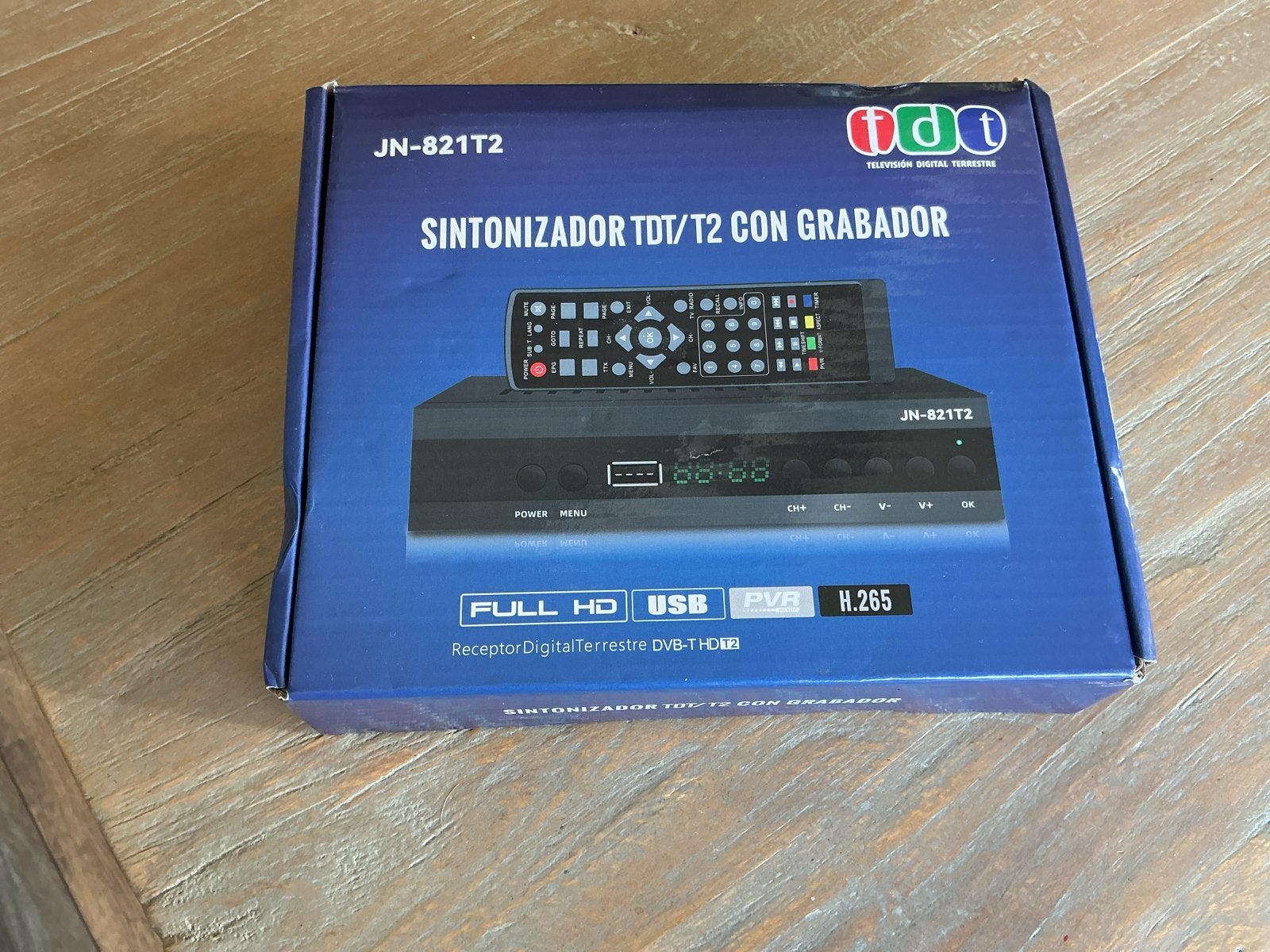 Nieuwe DVB-T/T2 ontvanger met opnamefunctie (JN-821T2), Ophalen of Verzenden, Nieuw, Decoder