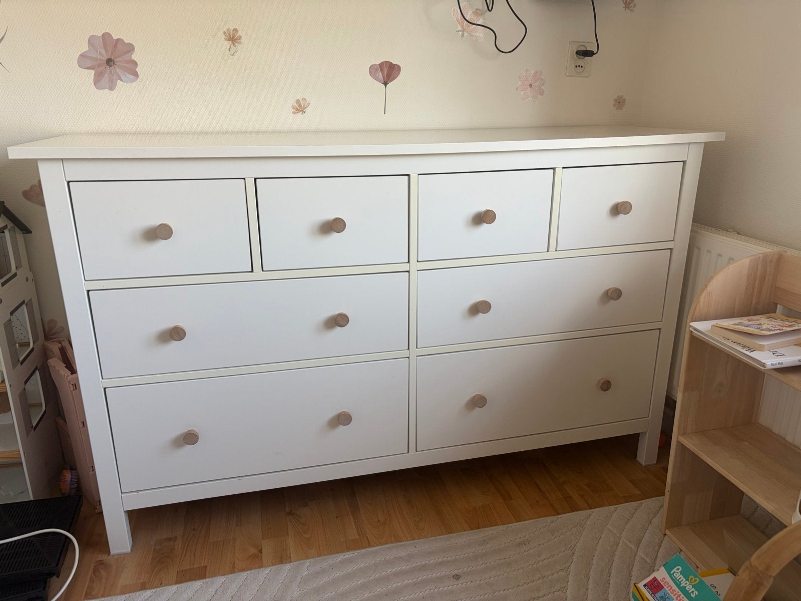 IKEA Hemnes ladekast met originele knopjes, Ophalen, Gebruikt, 5 laden of meer, 100 tot 150 cm