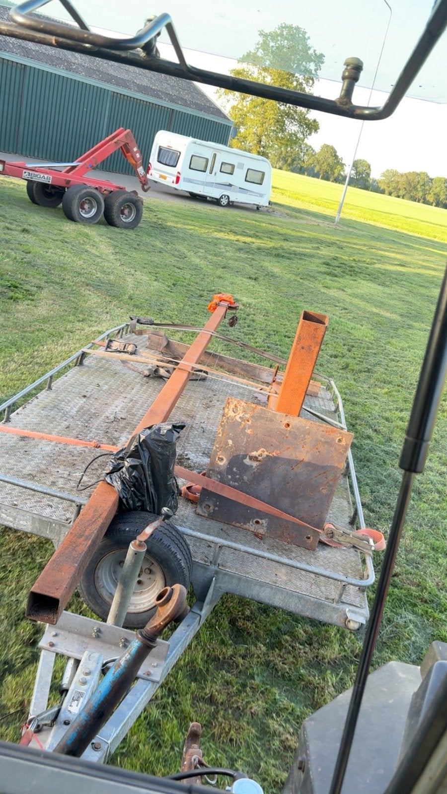 Kokemast 3x6 met bok en elektrische lier, Ophalen, Gebruikt, Mast