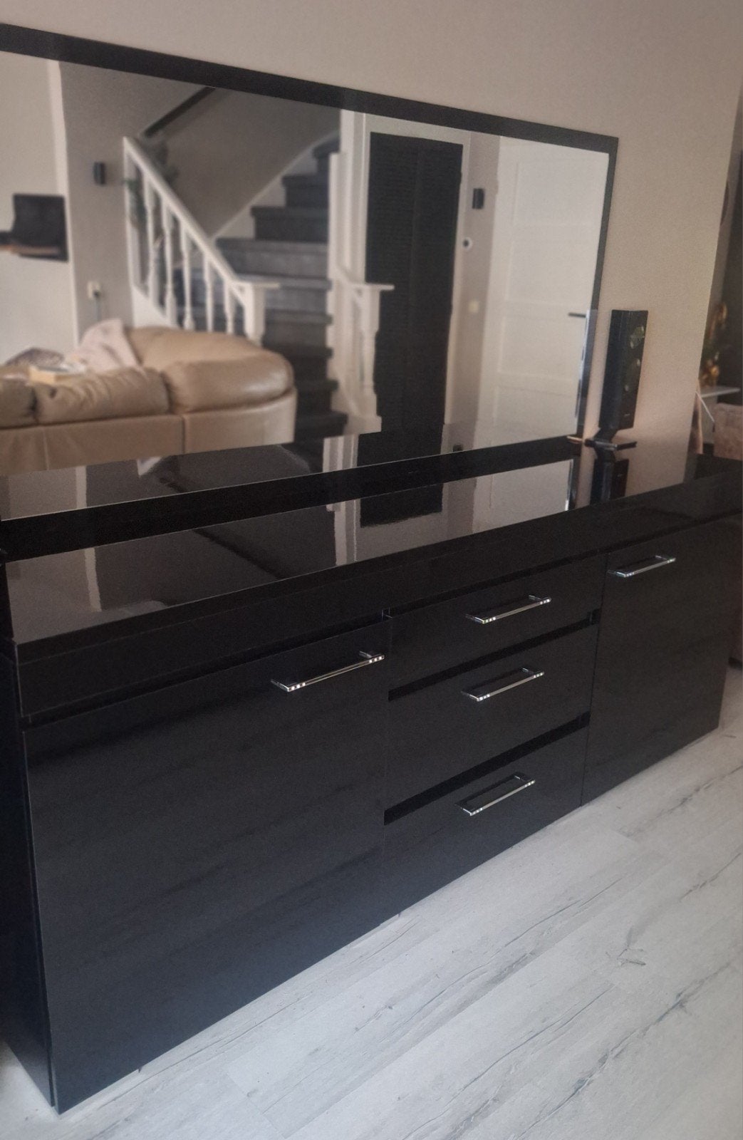 Complete set- tv meubel-dressoir-salontafel zwart HG, Ophalen
