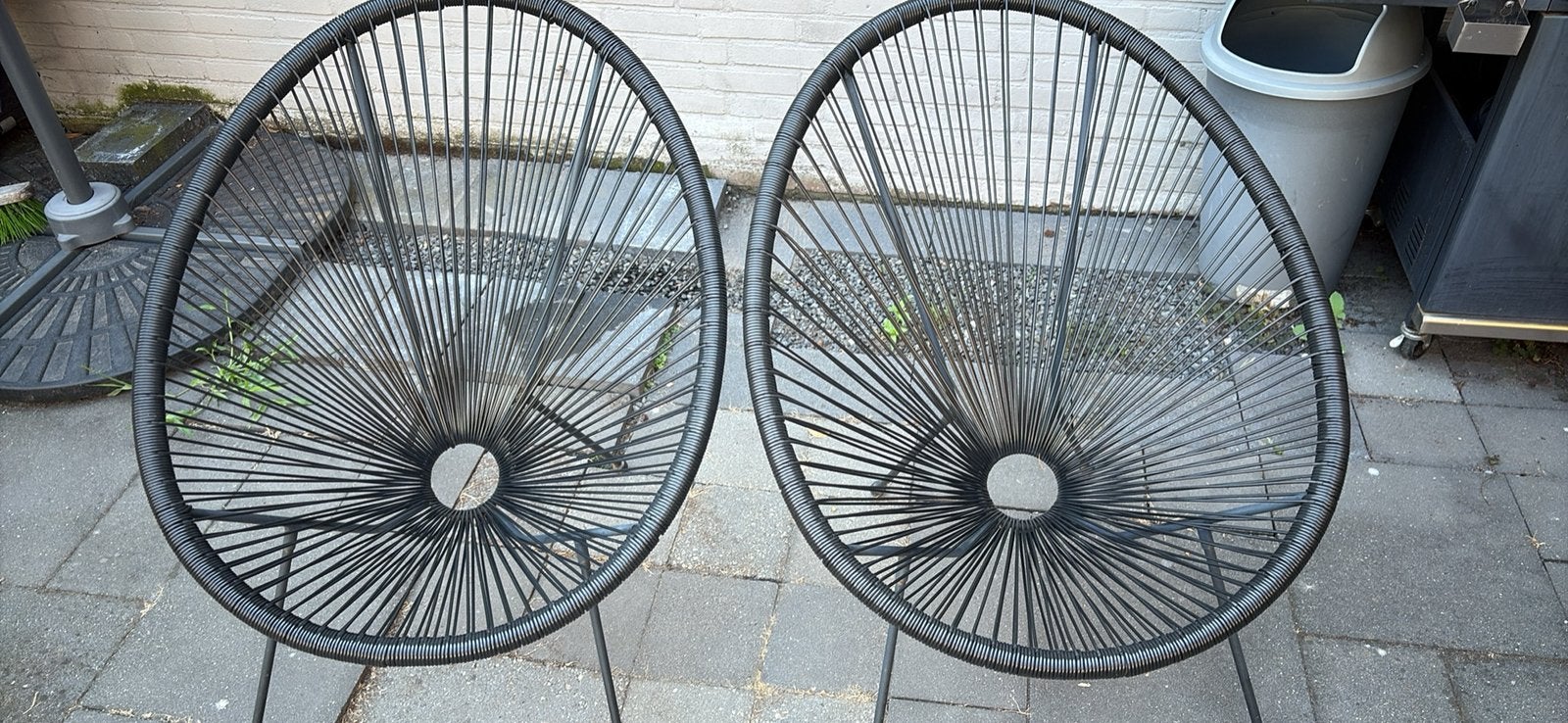 Zwarte tuin stoelen 15 euro per stuk, Tuin en Terras, Tuinstoelen, Ophalen, Zo goed als nieuw, Kunststof