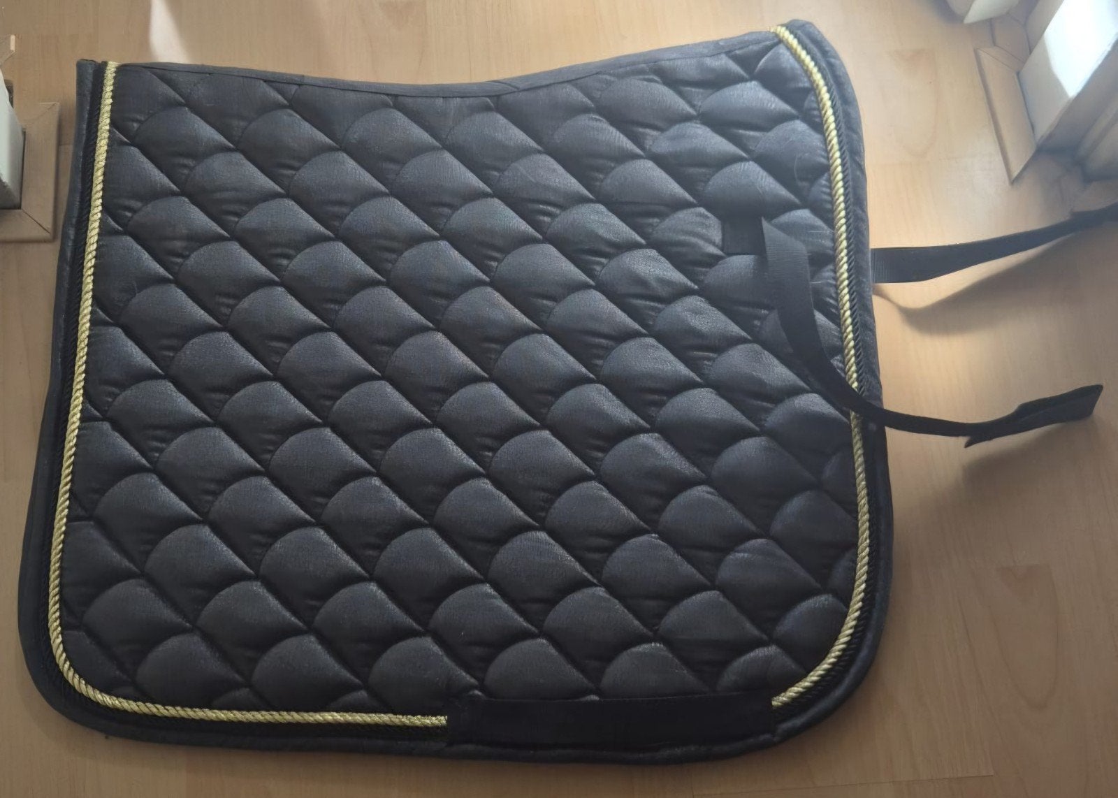 Zwart glitter dekje Horsegear maat Cob, Cob (M), Ophalen of Verzenden, Gebruikt, Dressuurdekje