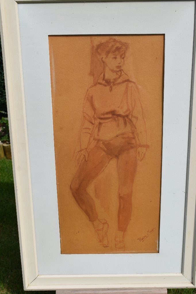 Harry Maas,2 Oude aquarellen van het eerste uur !!!!, Antiek en Kunst, Kunst | Schilderijen | Klassiek, Ophalen, Portret of Personen