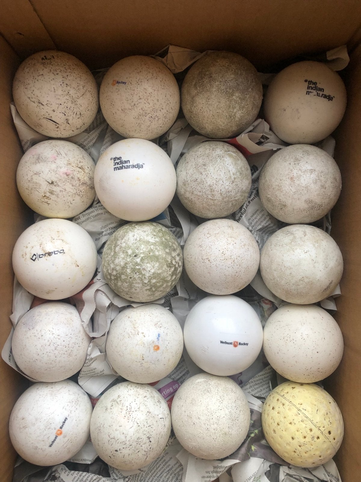 Partij gebruikte hockeyballen (20, Sport en Fitness, Hockey, Ophalen of Verzenden, Gebruikt, Bal