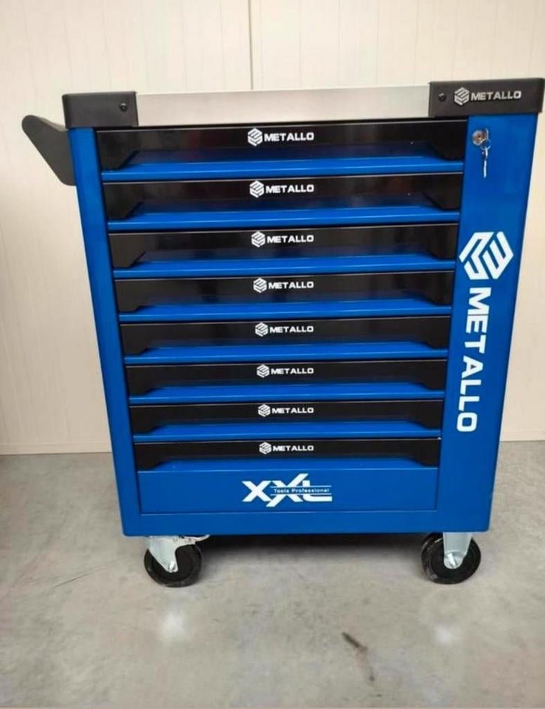 Metallo gereedschapswagen 8 lades gevuld. Nieuw in doos, Doe-het-zelf en Verbouw, Gereedschapskisten, Ophalen, Nieuw