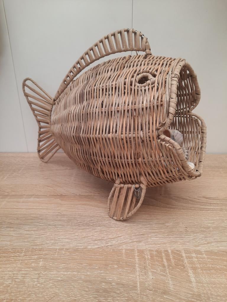 Riviera maison rattan vis, Ophalen, Zo goed als nieuw, Rond, Riet