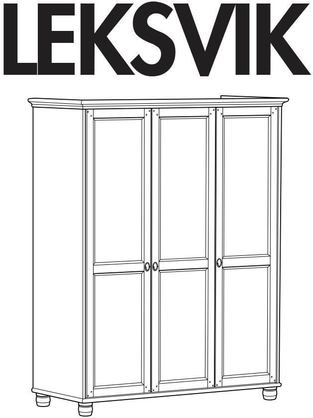 Ikea leksvit grenen kledingkast, Ophalen, Met deur(en), Gebruikt, 100 tot 150 cm