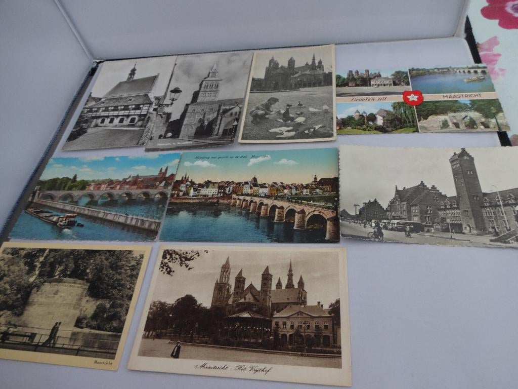 9 Ansichtkaarten Maastricht Zuid-Limburg, Verzamelen, Ansichtkaarten | Nederland, Gelopen, Limburg, 1960 tot 1980, Ophalen of Verzenden