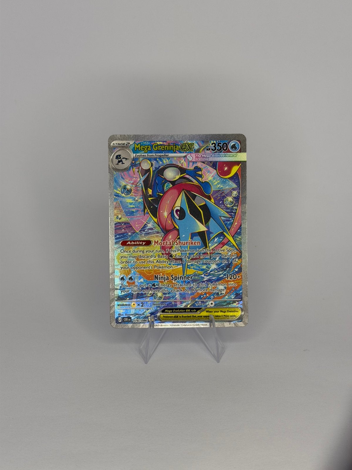 Mega Greninja ex CRI 116/086, Ophalen of Verzenden, Zo goed als nieuw