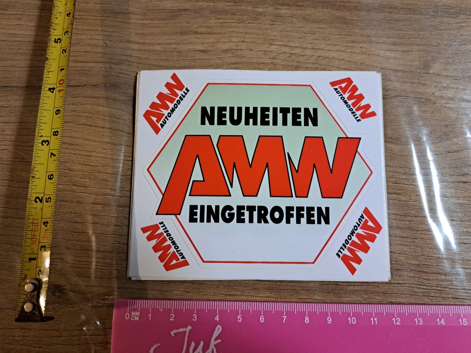 Sticker AMW Neuheiten eingetroffen 1:87, Ophalen of Verzenden, Zo goed als nieuw, Bedrijf of Vereniging
