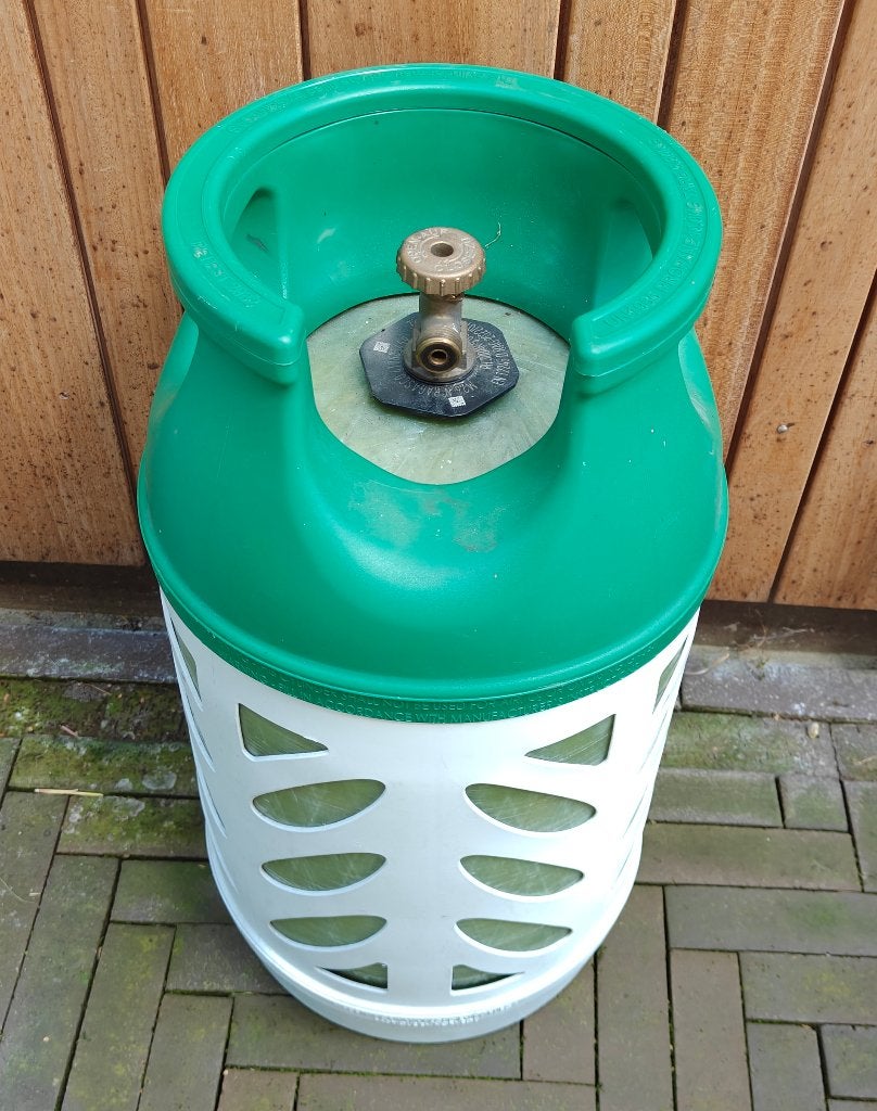 Lichtgewicht 10kg gasfles groen Benegas voor camper/caravan, Ophalen, Gebruikt