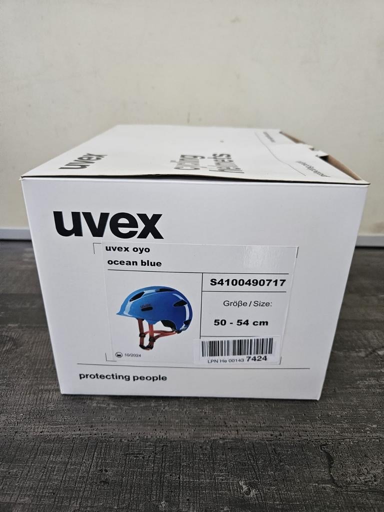 Uvex Oyo Ocean Blue Kinderfietshelm 50-54 cm, Fietsen en Brommers, Fietsaccessoires | Fietshelmen, Jongen of Meisje, Nieuw, Overige maten