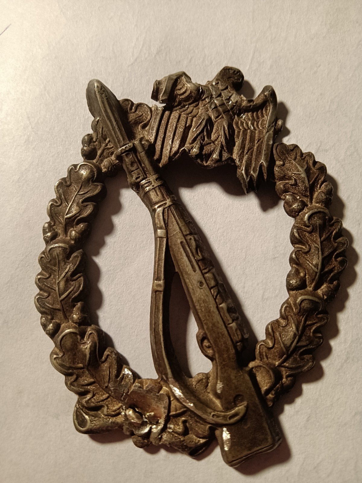 Wehrmacht infanterie sturmanzeichen gedenazificeerd, Ophalen of Verzenden, Duitsland
