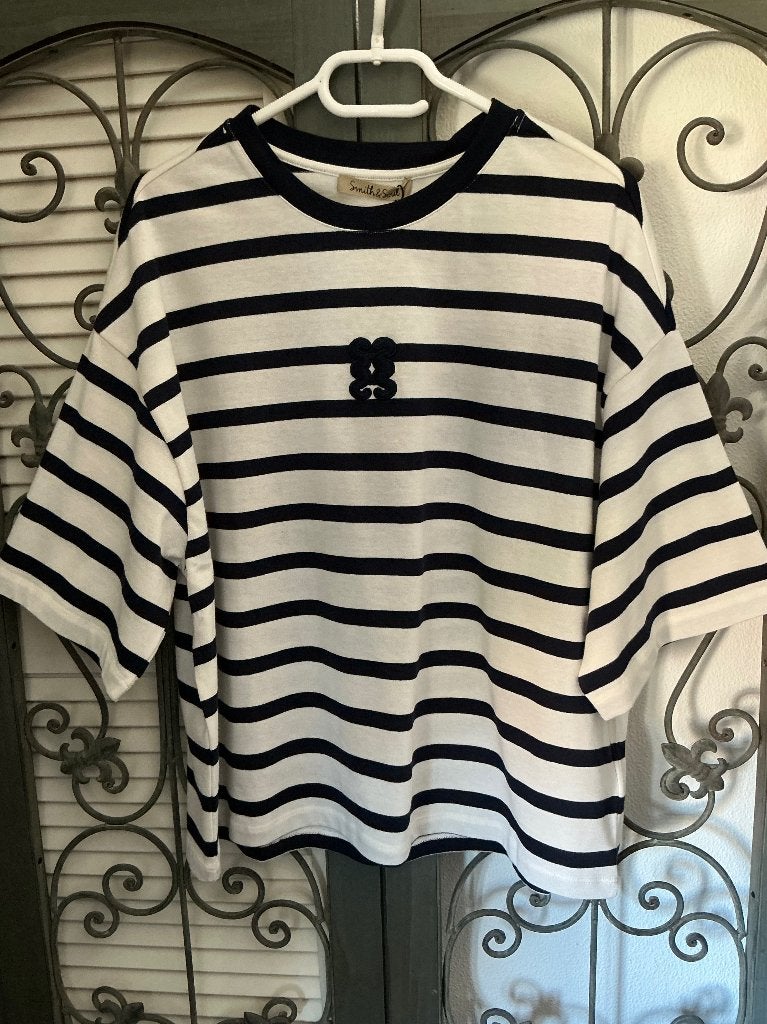 SMITH&SOUL BOXY SHIRT IN BRETONSE STREEP NAVY-CRÈME XL NIEUW, Kleding | Dames, Maat 46/48 (XL) of groter, Nieuw, Korte mouw, SMITH & SOUL
