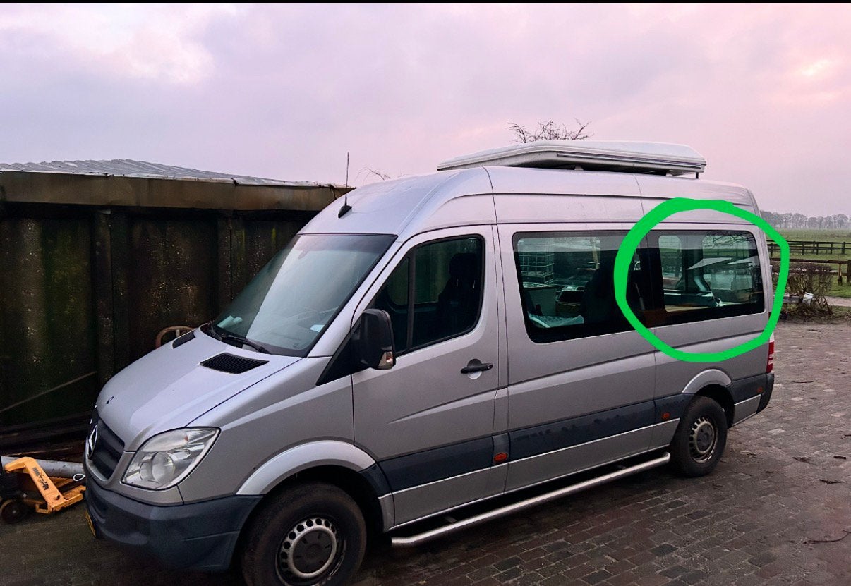 Links achterraam, L2H2 mercedes sprinter 2008-2016, Ophalen, Gebruikt