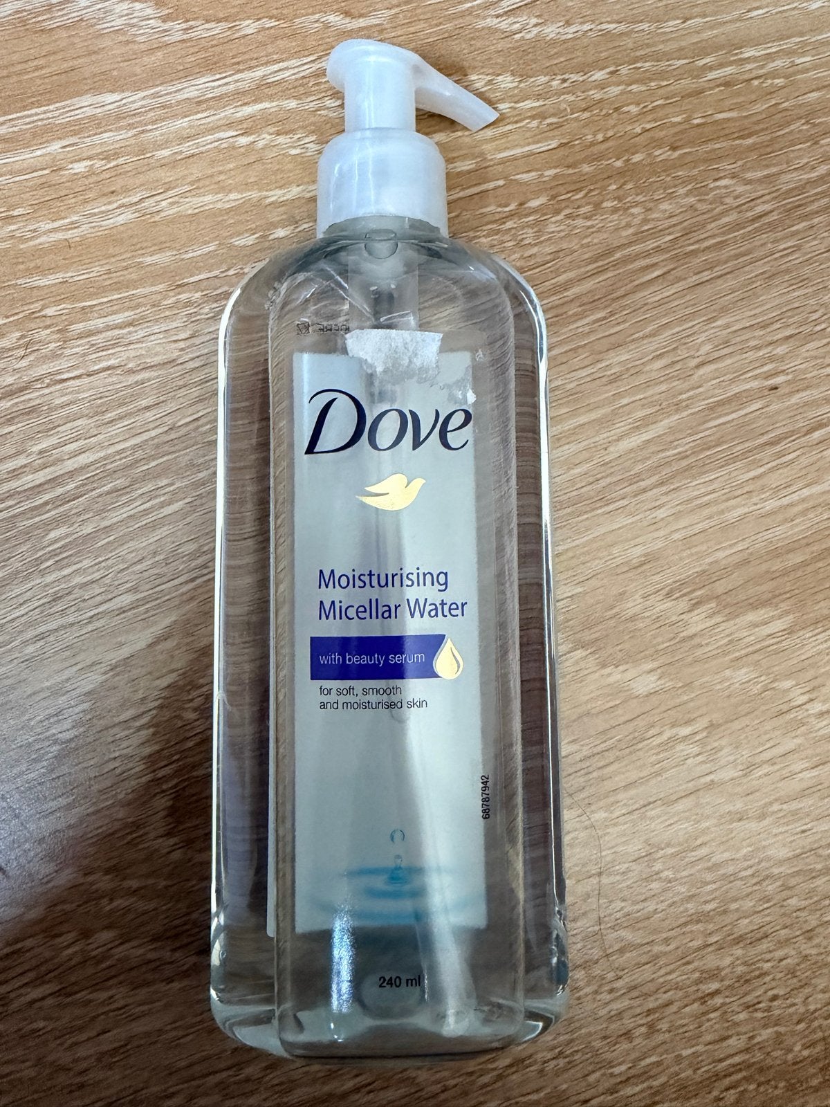 Dove Micellair Water 240ml, Verzenden, Nieuw, Gehele gezicht, Reiniging