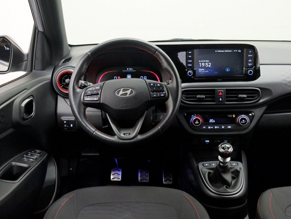 Hyundai i10 1.0 T-GDI N Line 5zits | Zwart dak | 100PK | Sto, Auto's, Automatische klimaatregeling, Stof, Gebruikt, Euro 6