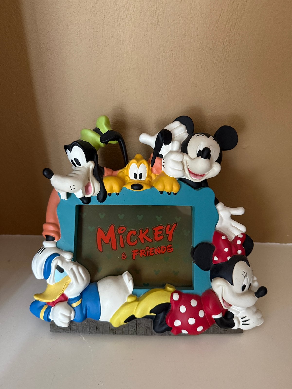 Fotolijst Mickey en friends, Verzamelen, Disney, Verzenden, Mickey Mouse, Zo goed als nieuw, Beeldje of Figuurtje