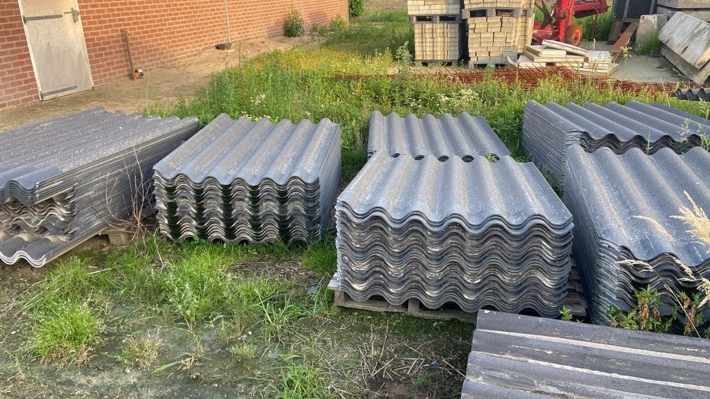 Asbestvrije golfplaten 1,53 bij 1,10, Ophalen, Gebruikt, Zwart, 15 m² of meer