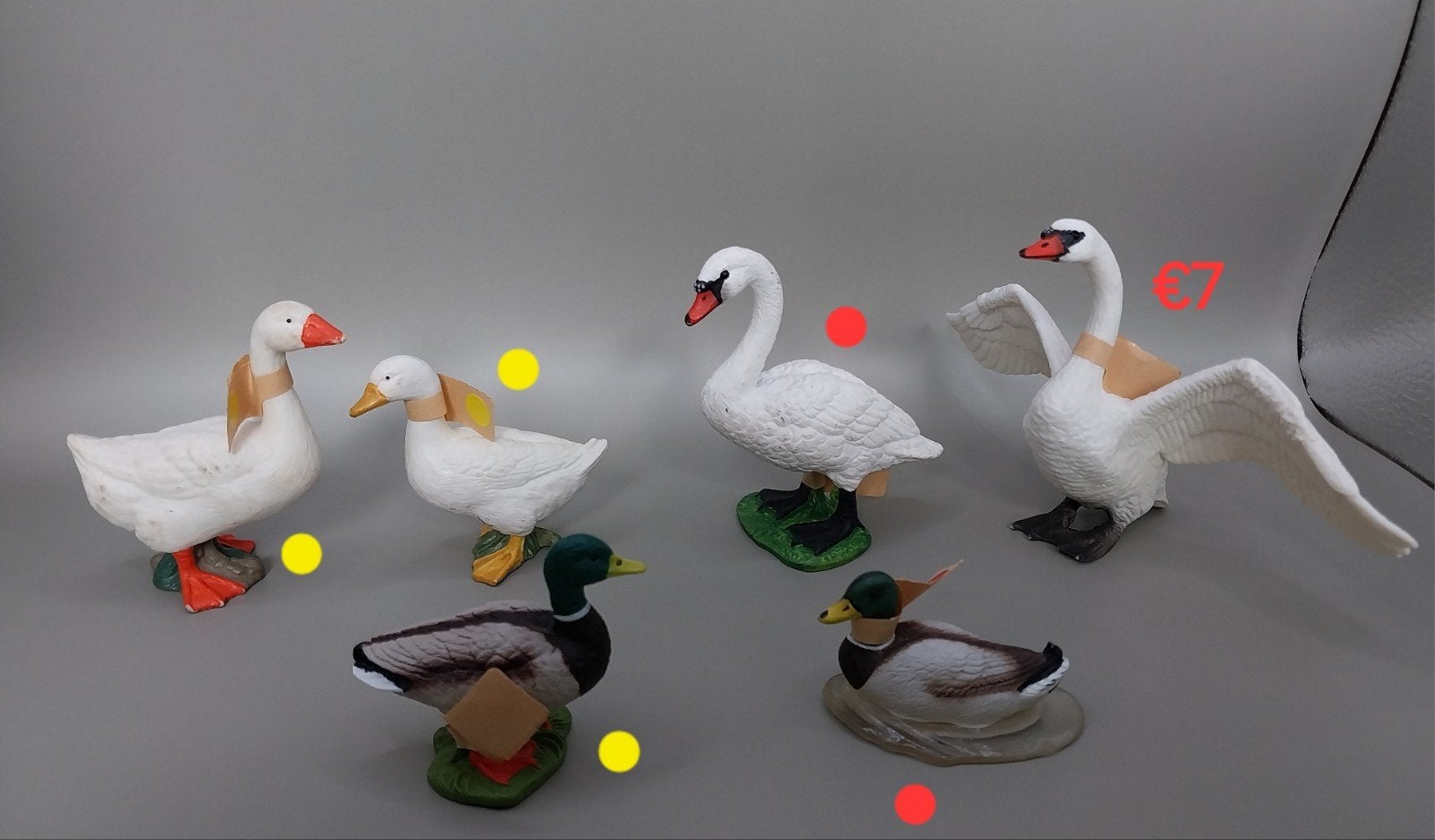 schleich kippen, eenden, kalkoen, ganzen, zwanen en parkiete, Ophalen of Verzenden, Gebruikt, Boerderijdier, Beeldje of Figuurtje