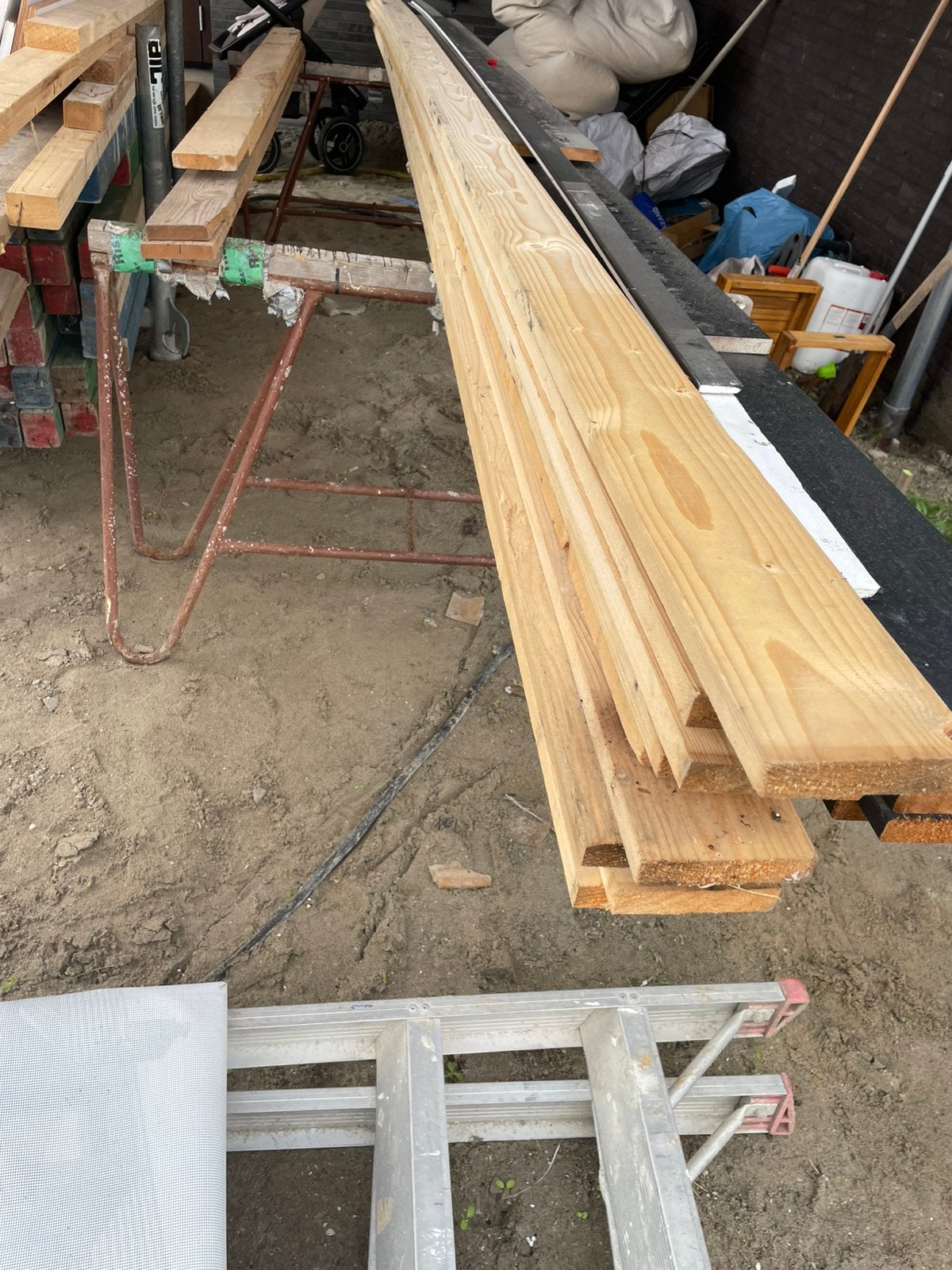 Vuren 22x100 9st, van 570cm, Ophalen, Nieuw, 250 cm of meer, Balken