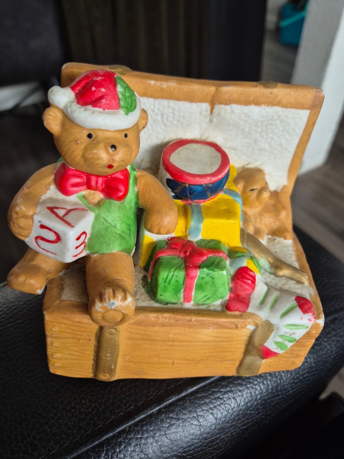 stenen berenmuziekdoosje, Diversen, Kerst, Ophalen of Verzenden, Zo goed als nieuw