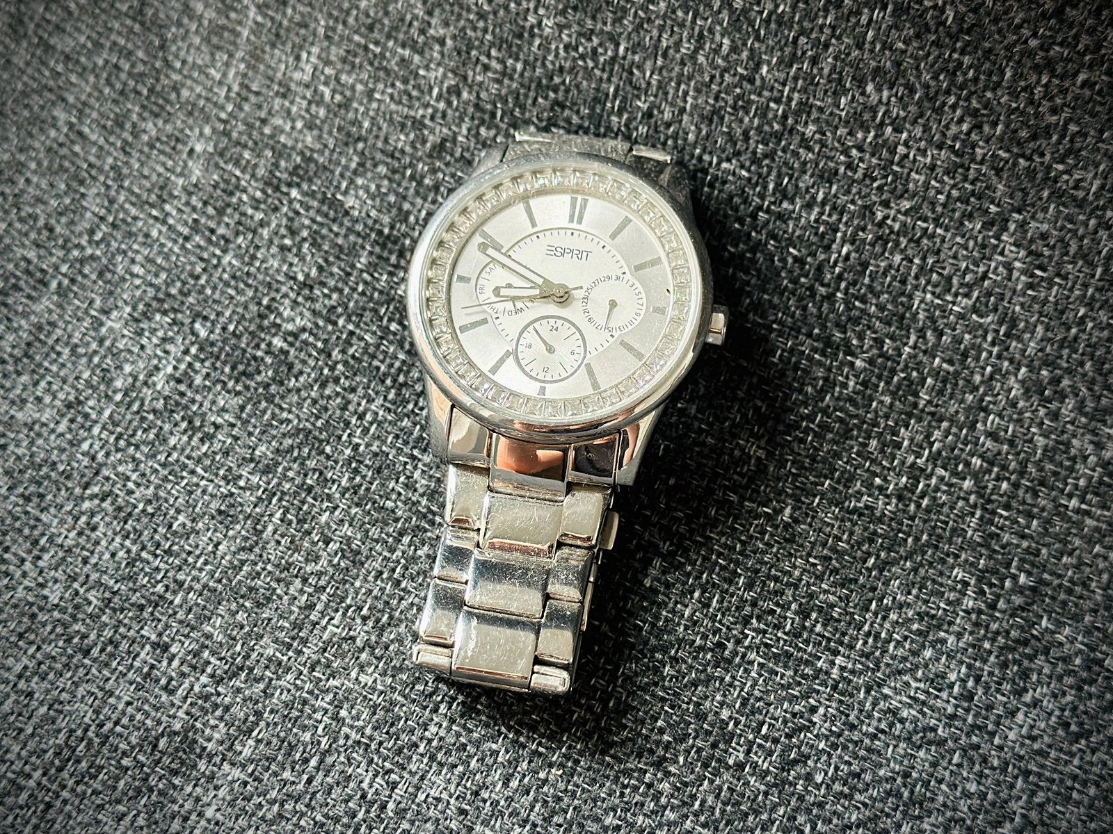 Esprit horloge, Staal, Staal, Ophalen of Verzenden, Zo goed als nieuw
