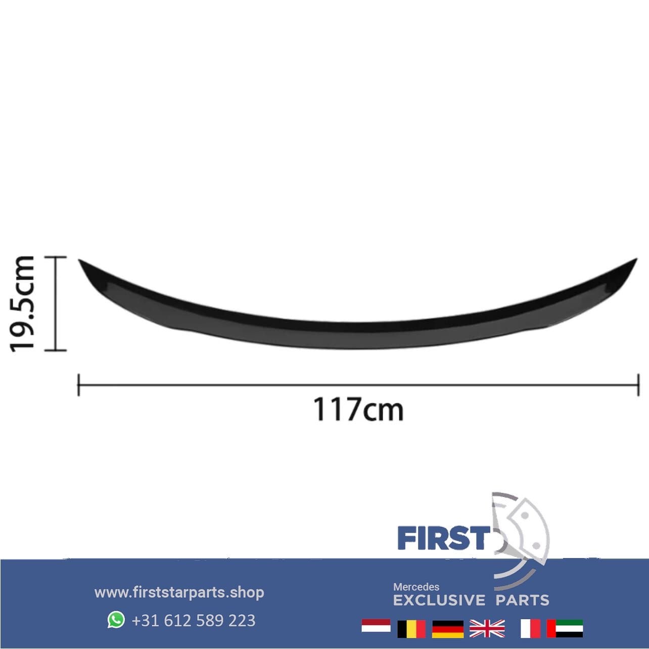 W177 V177 A KLASSE SEDAN AMG KOFFERBAK SPOILER ZWART 2018-20, Gebruikt, Ophalen of Verzenden, Achter, -