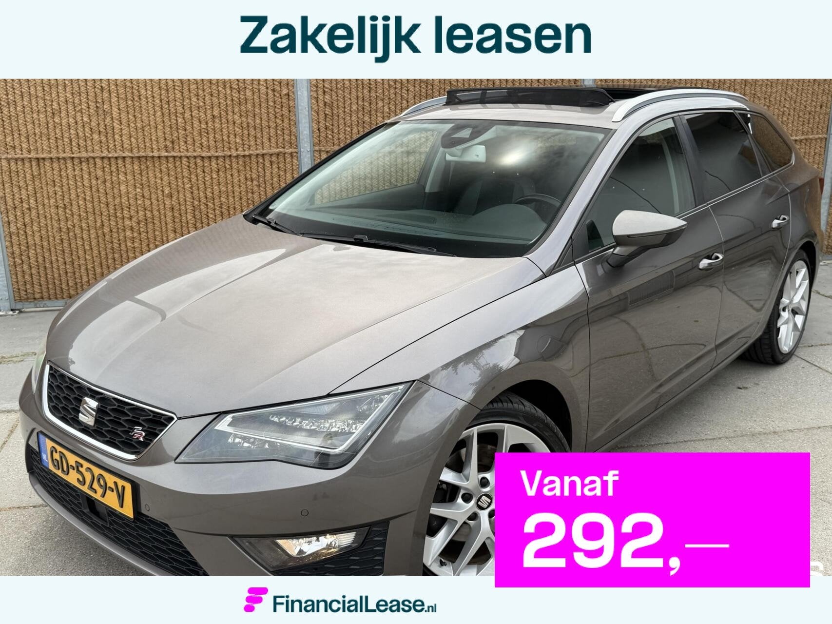 Seat Leon ST 1.4 TSI ACT FR Dynamic Automaat | Panoramadak |, Auto's, Seat, Bedrijf, Lease, Financial lease, Leon, ABS, Adaptive Cruise Control