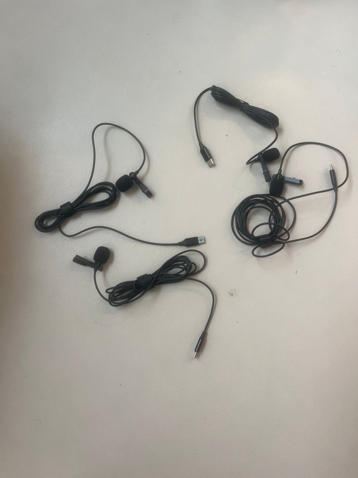 4x Lavalier microfoons met 3.5mm en USB-C aansluiting, Ophalen, Gebruikt, Overige typen