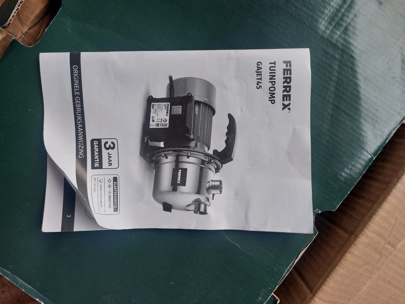 Ferrex Tuinpomp GAJET45 - 1 x aangesloten, werkt goed., Ophalen of Verzenden, Zo goed als nieuw, Elektrisch