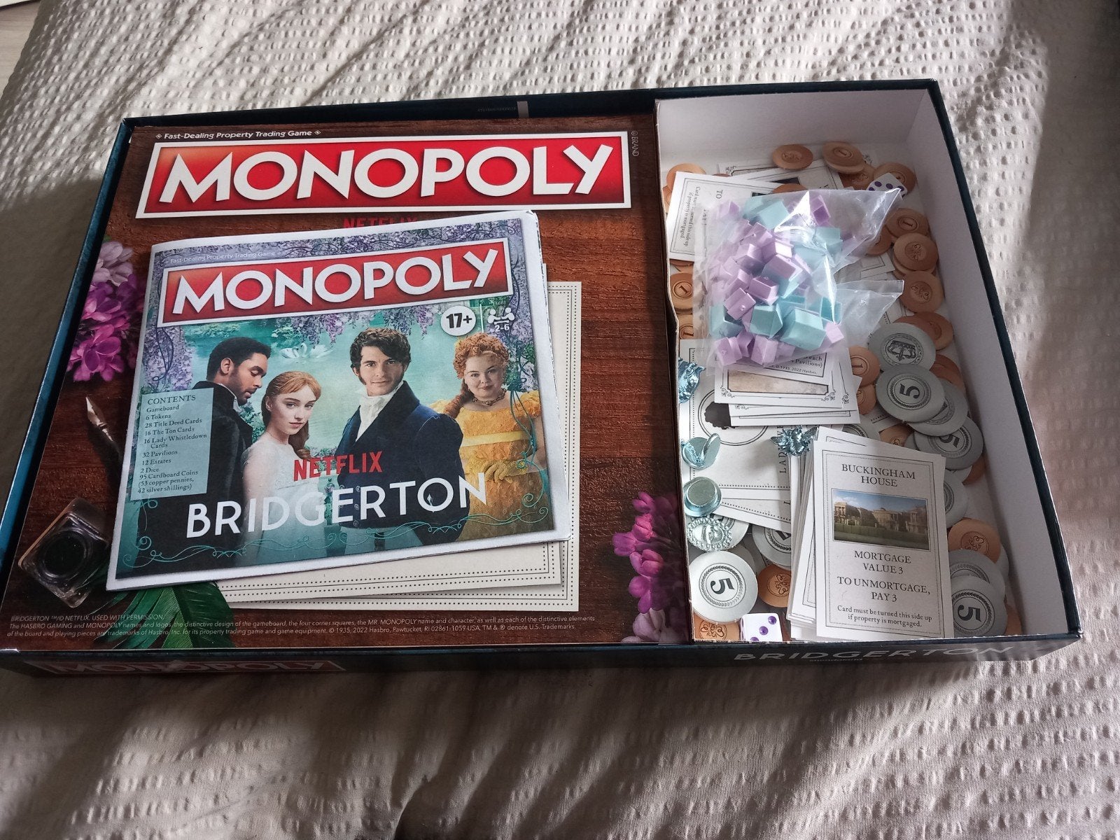 Monopoly Netflix Bridgerton Editie Bordspel, Hobby en Vrije tijd, Drie of vier spelers, Ophalen, Zo goed als nieuw