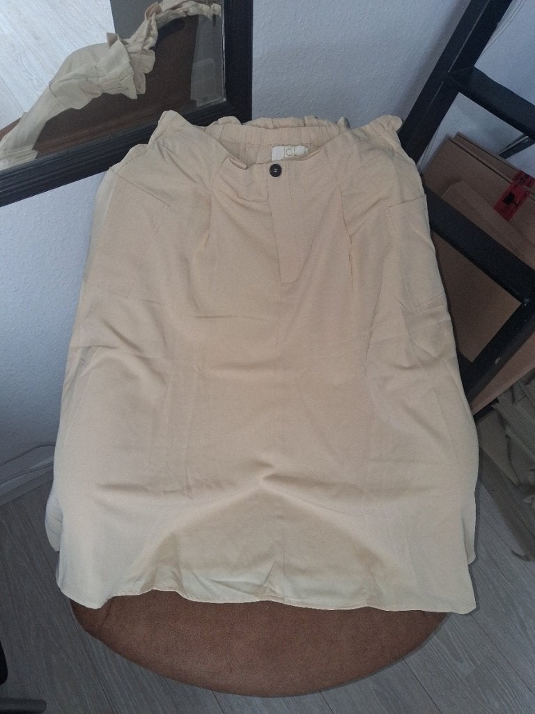 JCL crèmekleurige midi-rok, maat L, Kleding | Dames, Overige kleuren, Maat 42/44 (L), Ophalen of Verzenden, Zo goed als nieuw