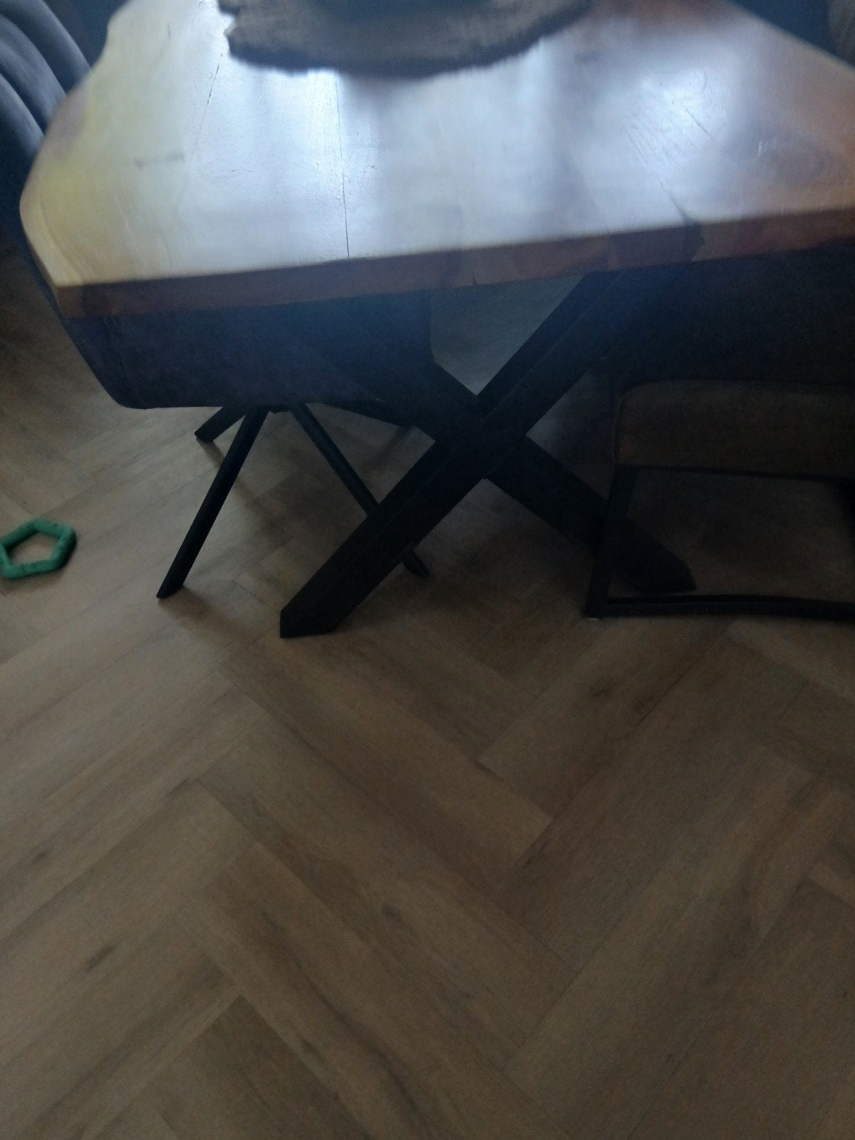 mooie boomstamtafel 2m, Gebruikt, 200 cm of meer, Rechthoekig, 50 tot 100 cm