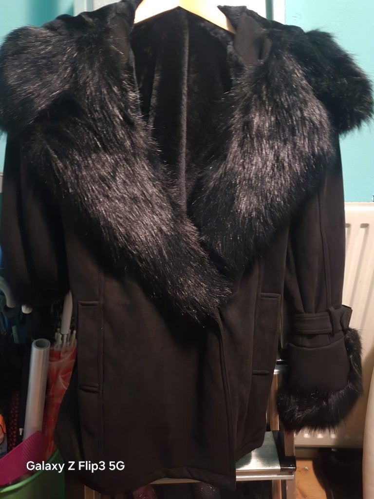 Lammy coat dames, Ophalen, Zo goed als nieuw, Zwart