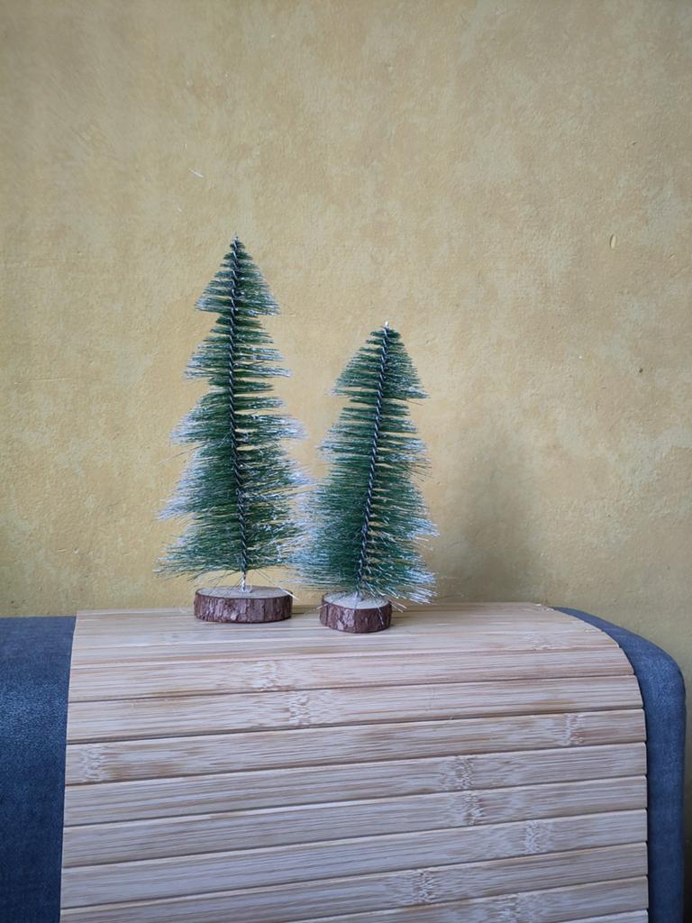 Winter decoratie dennenboom, Ophalen
