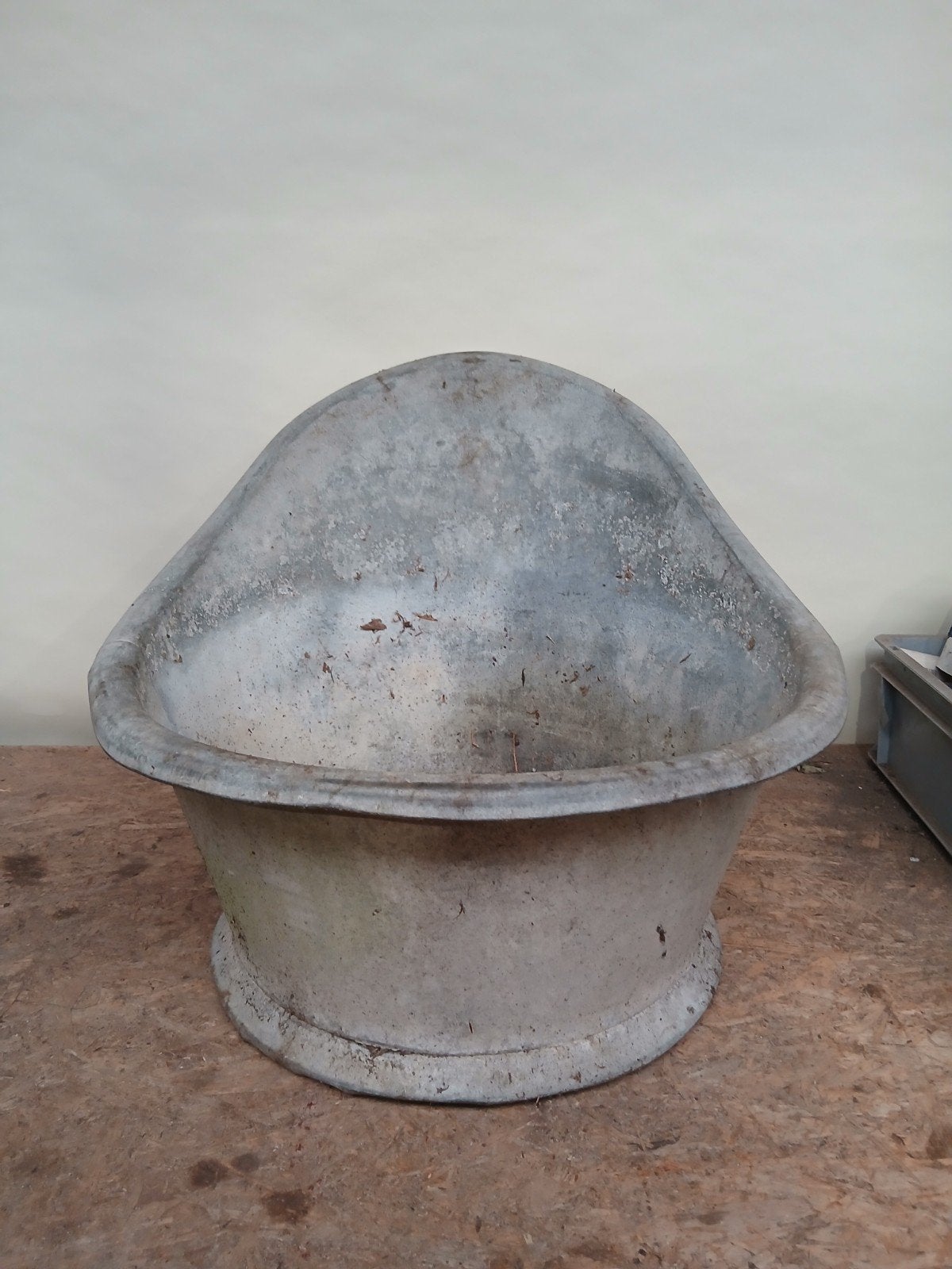 Antieke Zinken Waskom / Badkuip - 61 cm diameter, Antiek en Kunst, Ophalen