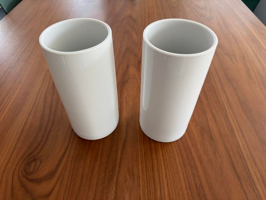 2x IKEA Vaas Wit - Zo goed als nieuw, Ophalen, Rond, Zo goed als nieuw, Aardewerk