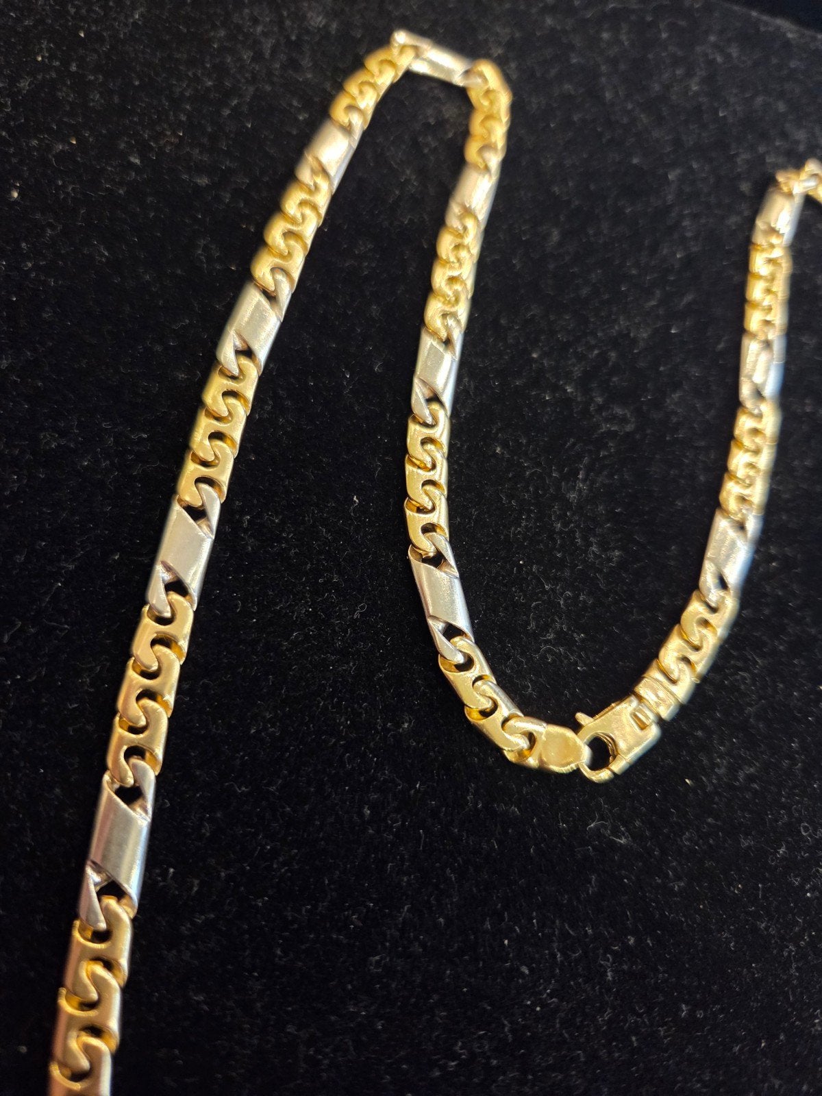 14 k gouden en witgouden ketting 57,9 gram 70 cm, Ophalen of Verzenden, Nieuw, Goud, Goud