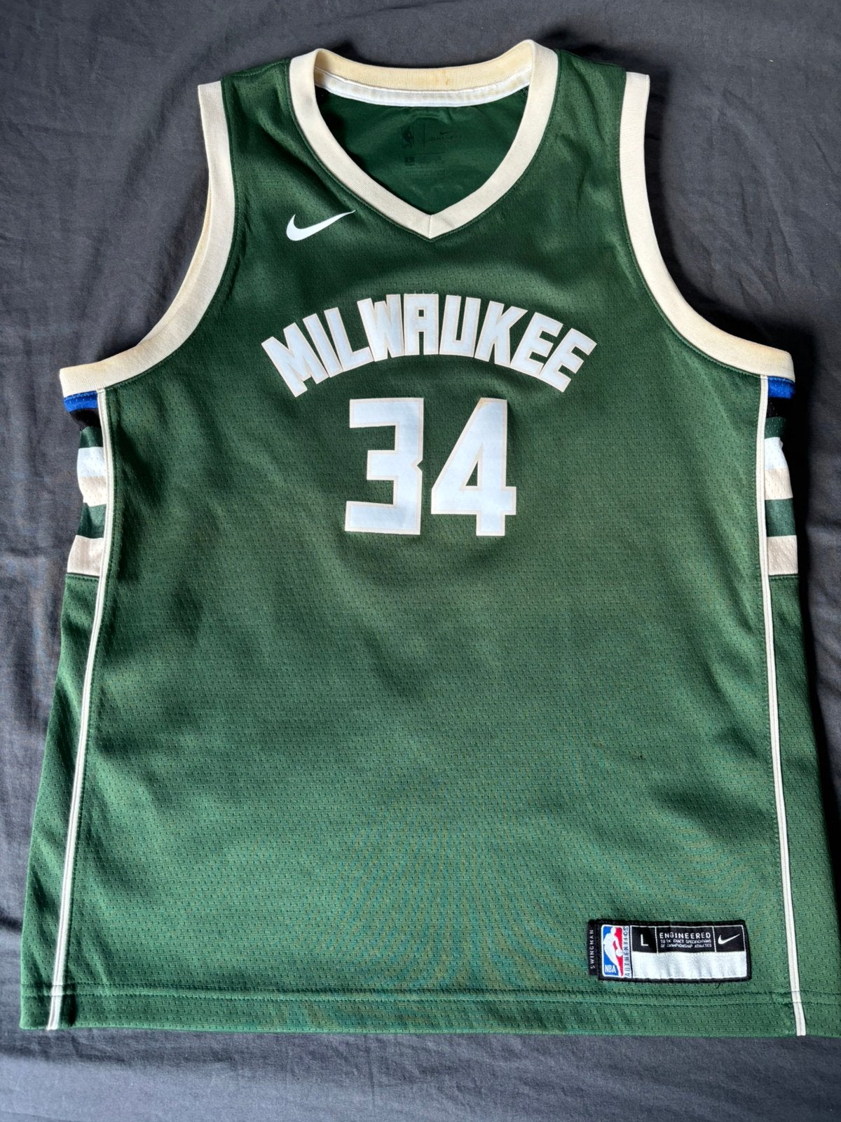 Giannis Antetokounmpo jersey Milwaukee Bucks kindermaat L, Ophalen of Verzenden, Zo goed als nieuw, Kleding