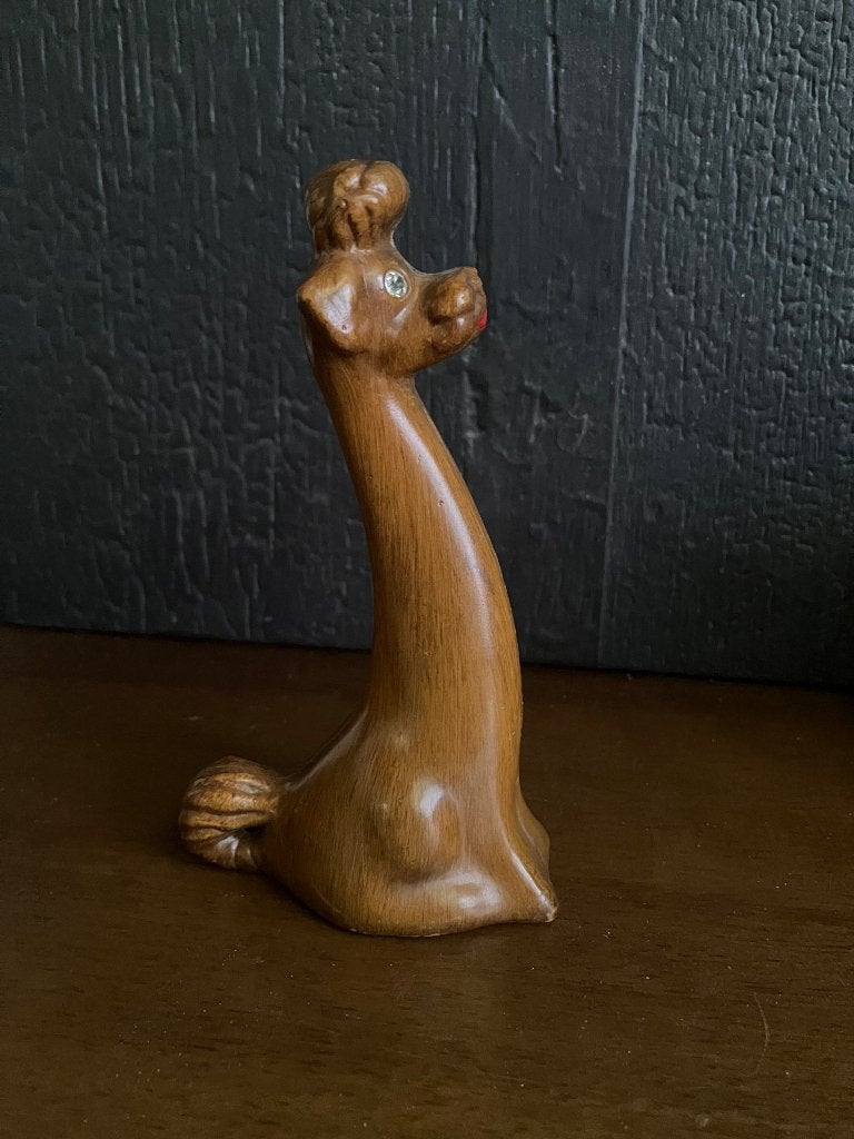 Vintage Mid-Century Modern (MCM) Poedel Beeldje Jaren 60, Verzenden, Gebruikt, Dier