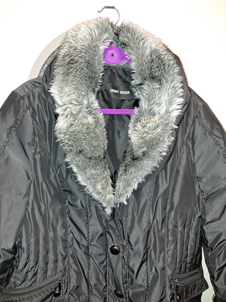 Gerry Weber Winterjas mt 46, Zwart, Maat 46/48 (XL) of groter, Ophalen of Verzenden, Zo goed als nieuw