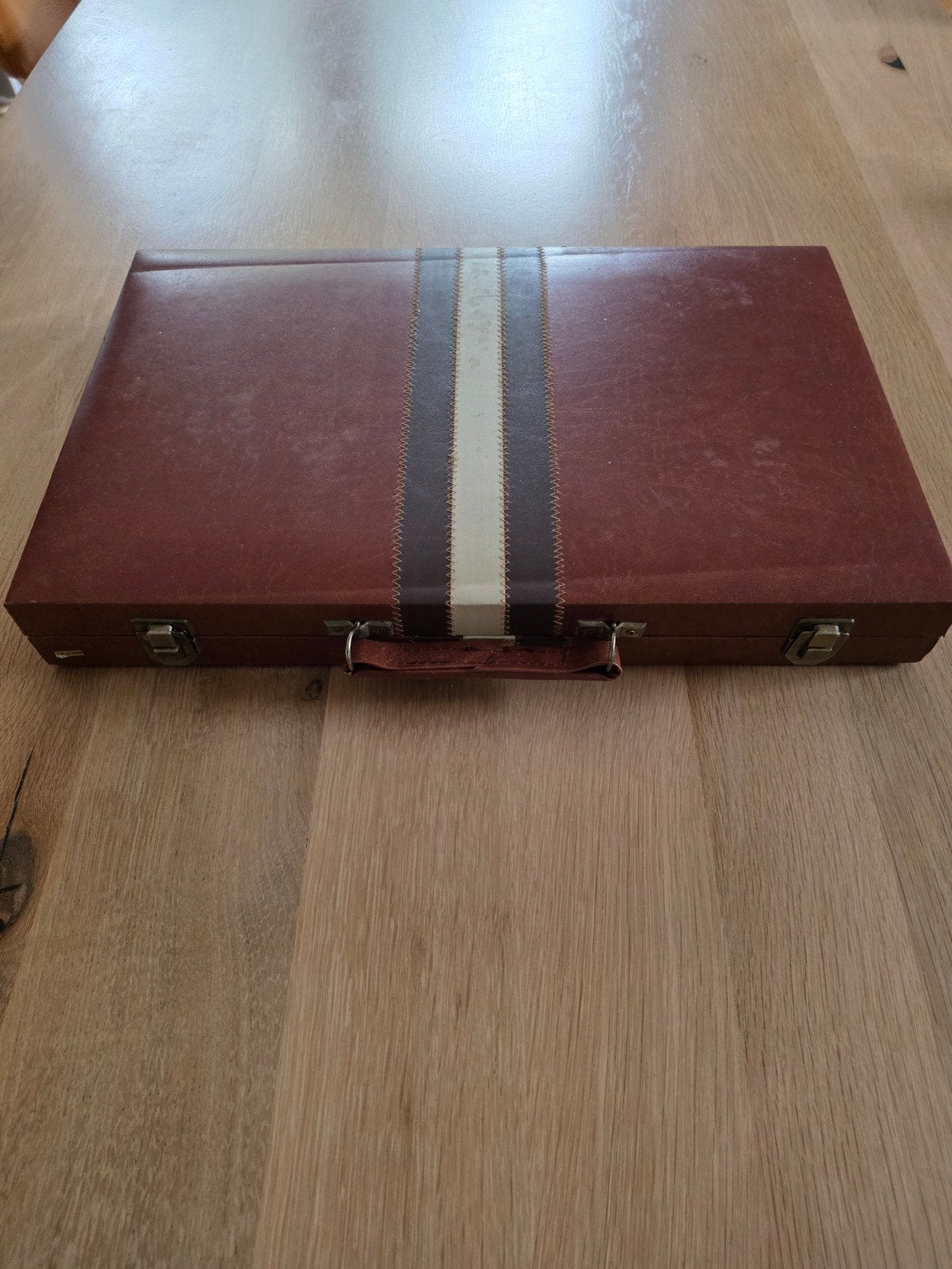 Vintage Backgammon Reisspel in Luxe Koffer, Hobby en Vrije tijd, Een of twee spelers, Ophalen of Verzenden, Gebruikt, Reisspel