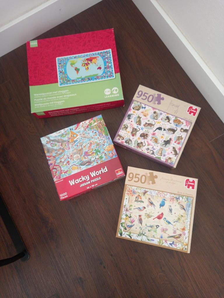 Leg puzzels, Hobby en Vrije tijd, Denksport en Puzzels, Ophalen of Verzenden, 500 t/m 1500 stukjes, Zo goed als nieuw