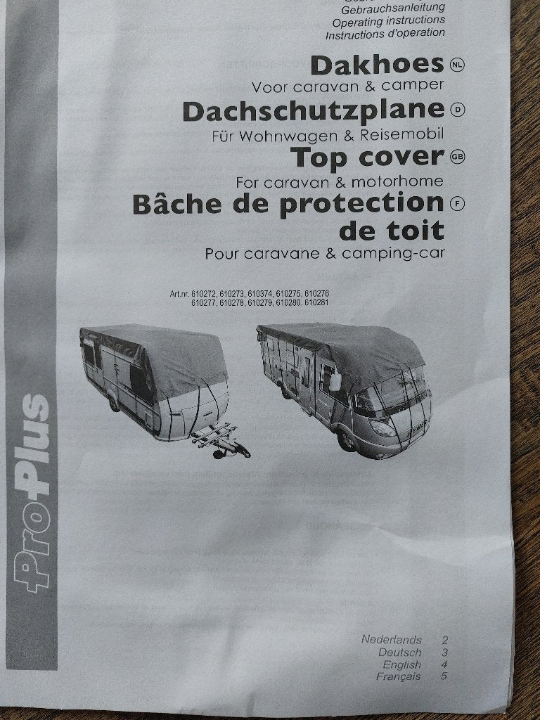 Dakhoes voor camper of caravan, Ophalen, Nieuw