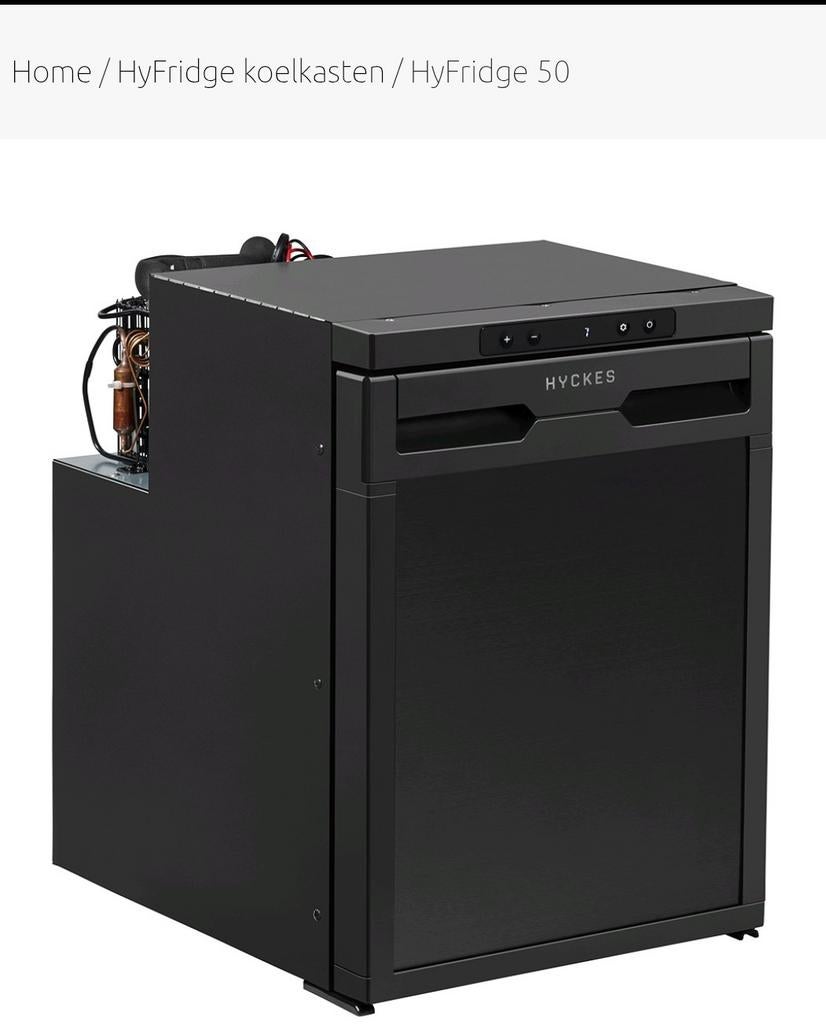Hyckes HyFridge 50: Compacte 12/24V Compressor Koelkast, Caravans en Kamperen, Camper-accessoires, Ophalen, Nieuw