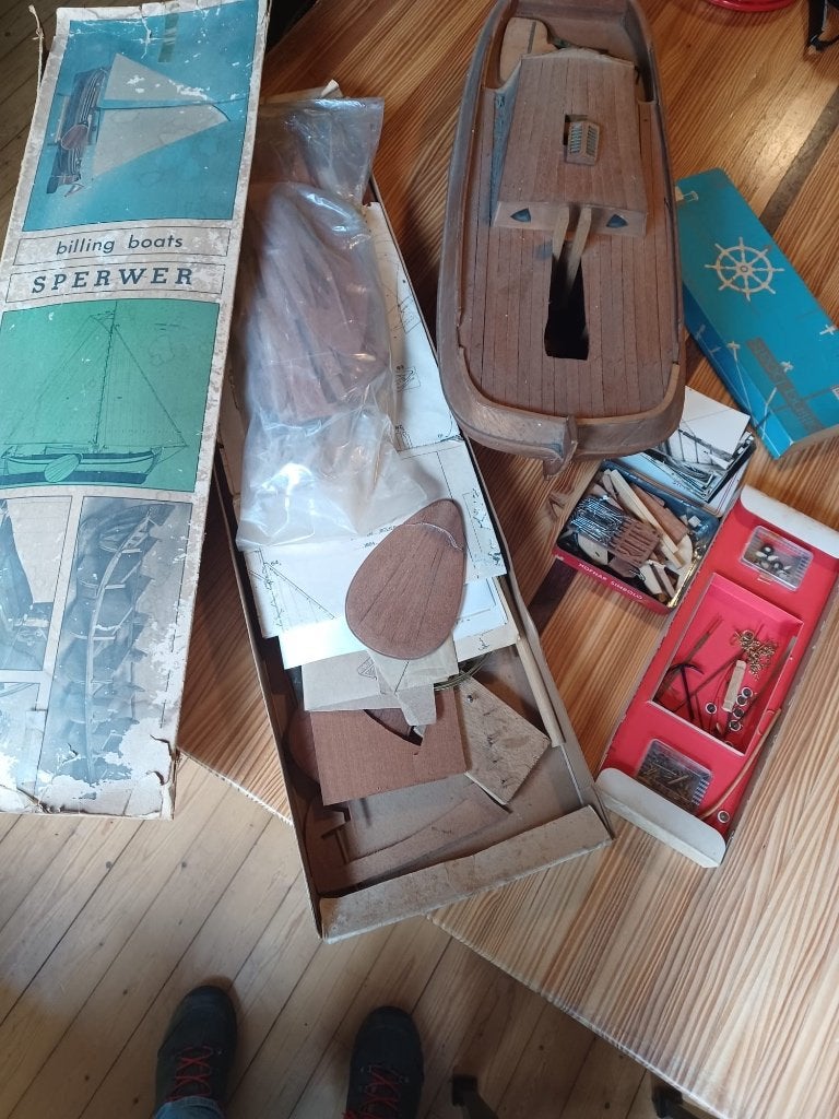 Zelfbouwpakket Billing Boats “Sperwer” – Houten modelboot, Ophalen, Gebruikt, Overige merken