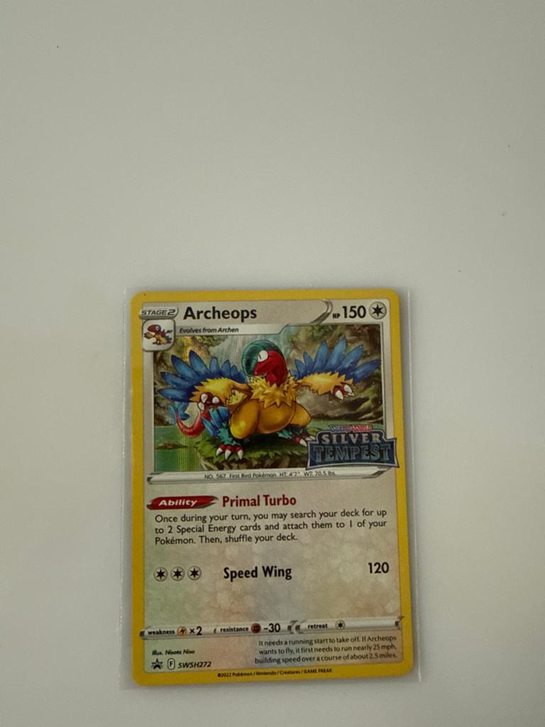 Archeops Pokémon Kaart - Silver Tempest SWSH272, Ophalen of Verzenden, Zo goed als nieuw, Losse kaart